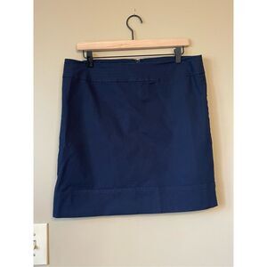 Talbots Women’s Navy Blue Cotton Lined Skirt Petite 14